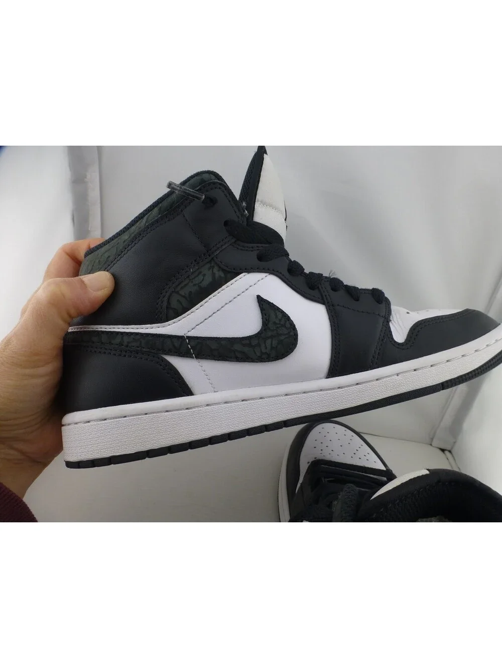 Nike Air Jordan 1 Mid Black White Black Men's Sneakers US 8 FB9911-0 - M14